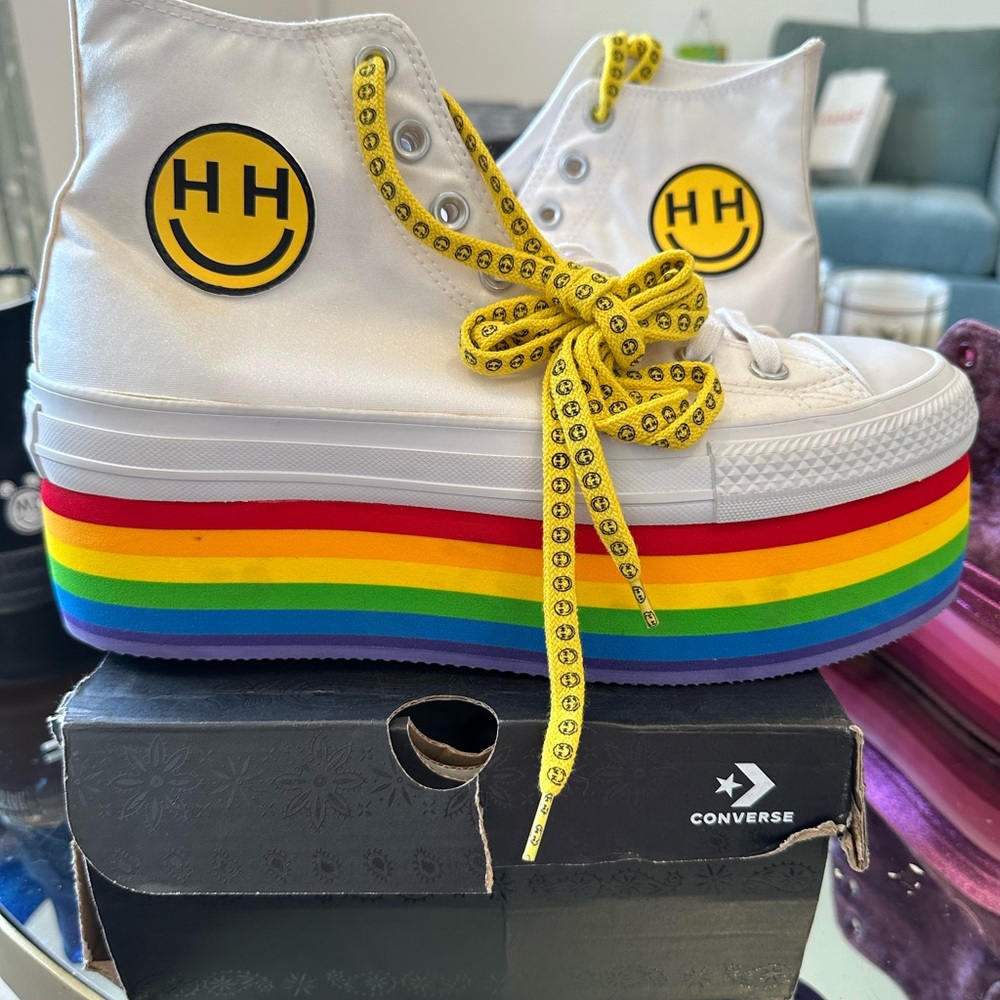 Brand New Miley Cyrus x Converse Rainbow Sneakers - Picture 7 of 7